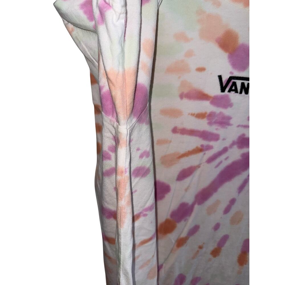 Vans Off The Wall Tie Dye T-Shirt Dress Spiral Pastel Peach Purple Mint Large - Picture 3 of 8